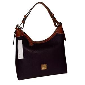 Dooney & Bourke Pebbled Leather Hobo in Plum Wine Purple R1939XP
